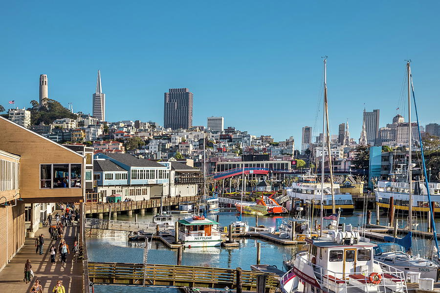 Fishermans Wharf In San Francisco Digital Art by Sabine Lubenow