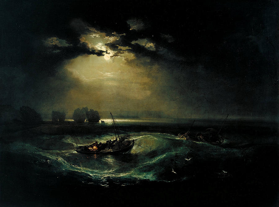 Fishermen At Sea  Painting by William Joseph Mallord Turner