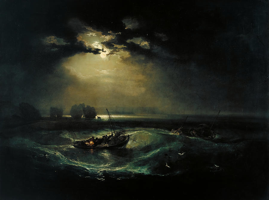 Fishermen At Sea Painting by William Turner