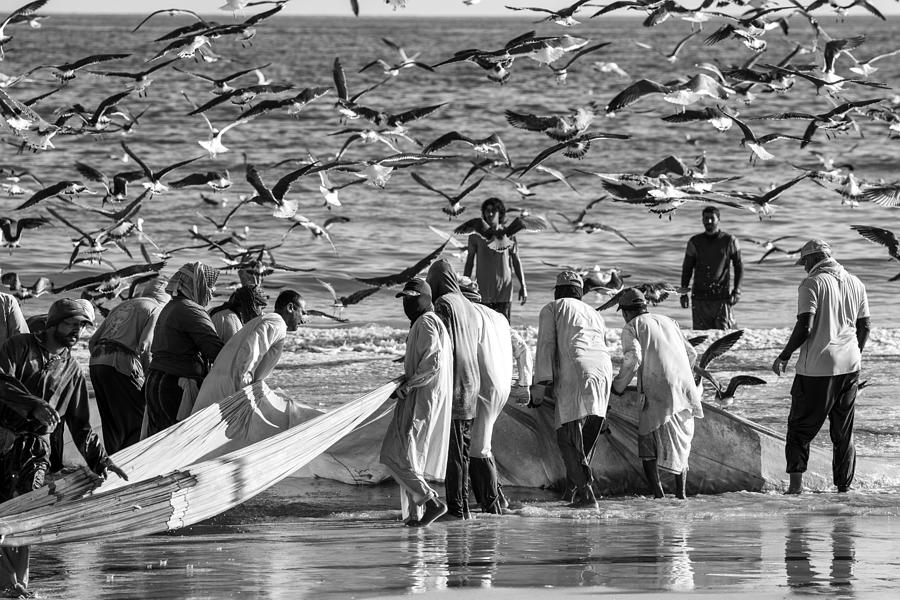 Fishermen At Work Photograph by Dieter Reichelt