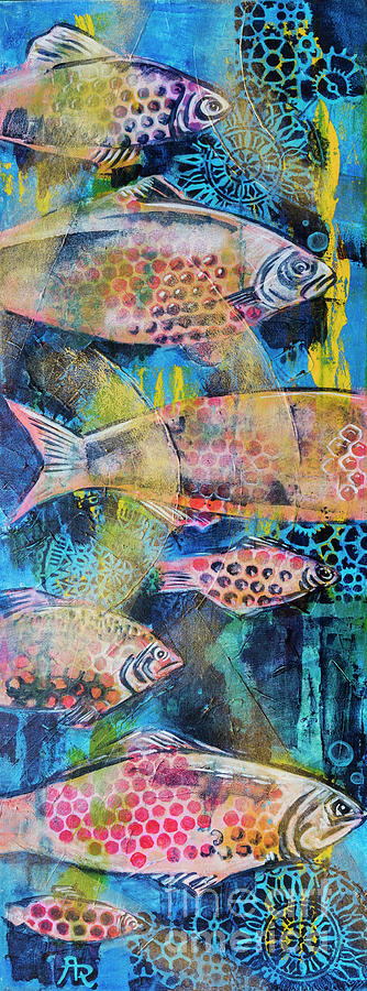 Fishes in sea Painting by Ariadna De Raadt