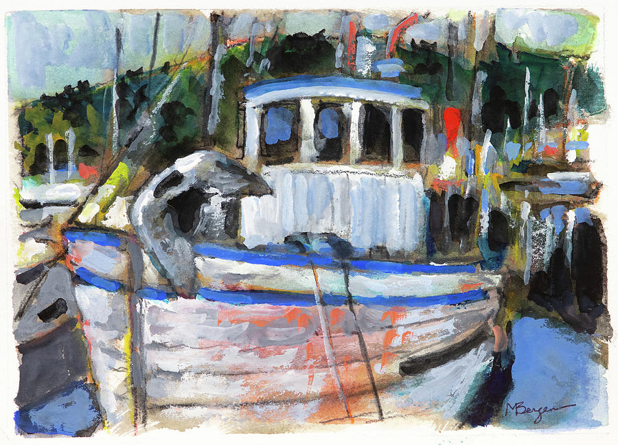 Fishing Boat at Garibaldi Painting by Mike Bergen