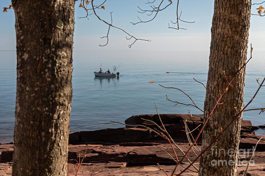Fishing Boat on Lake Superior Photograph by Jim West