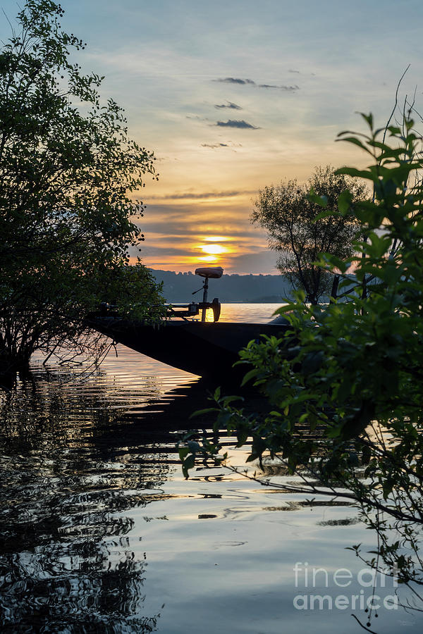 Fishing Boat Sunrise Photograph by Jennifer White