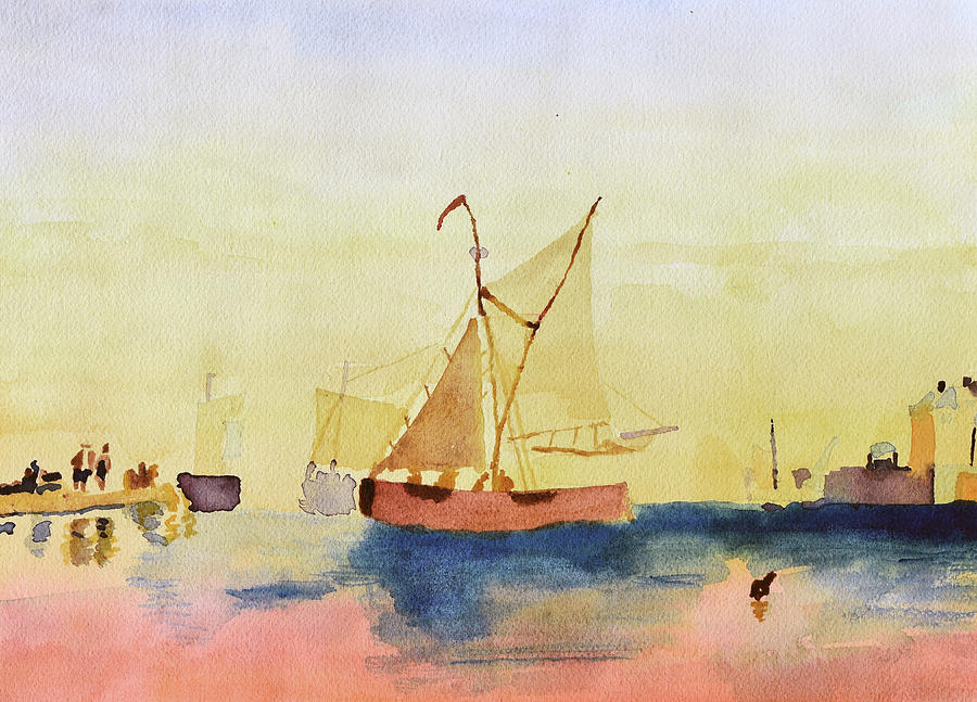 Fishing Boats - After R P Bonington by Paul Thompson Fishing Boats - After R P Bonington by Paul Thompson