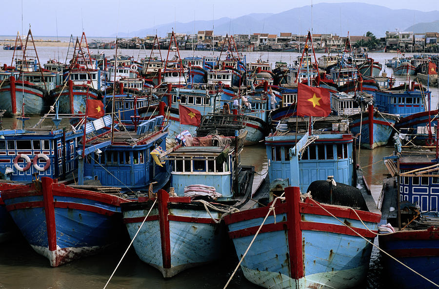 Fishing Boats In Nha Trang Harbor Photograph by Glen Allison
