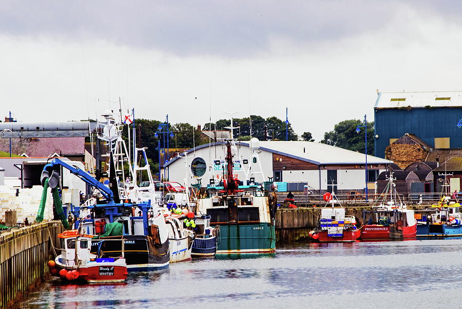 Fishing Boats In The port of Amble Photograph by Jeff Townsend