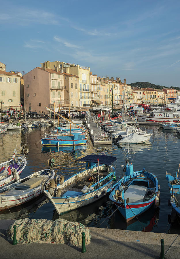 Fishing Boats In The Port Of St Tropez, Provence, France Digital Art by ...