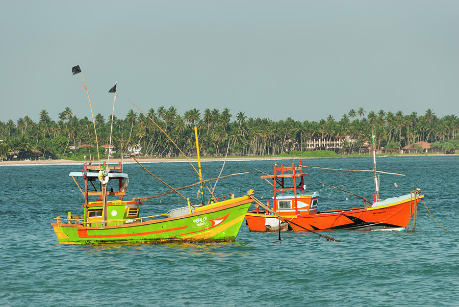 Fishing Boats In Unawatuna Bay Photograph by John Elk Iii Fishing Boats In Unawatuna Bay Photograph by John Elk Iii