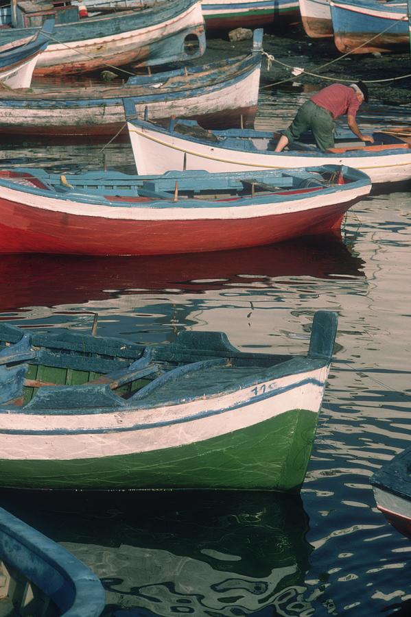 Fishing Boats Photograph by Slim Aarons