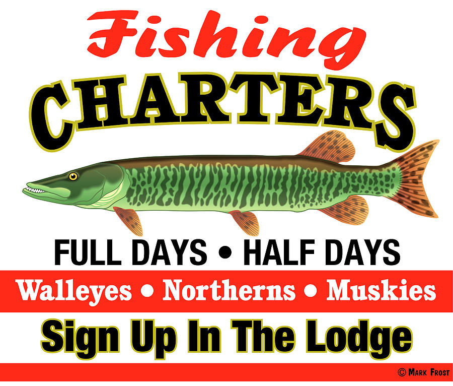 Fish Digital Art - Fishing Charters by Mark Frost