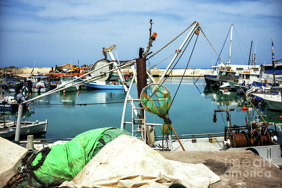 Fishing Day at Jaffa Port in Israel Photograph by John Rizzuto