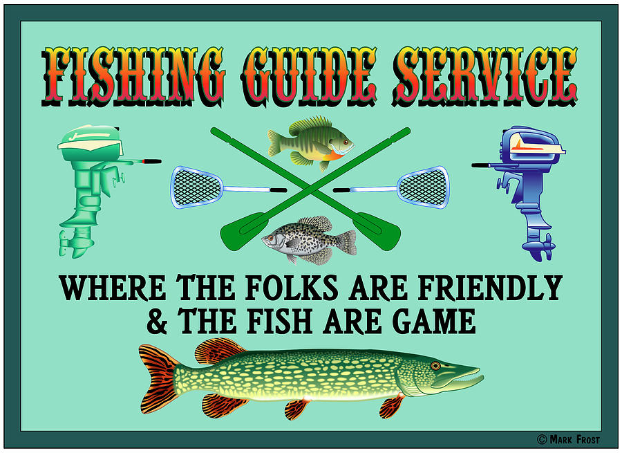 Fish Digital Art - Fishing Guide Service 2 by Mark Frost