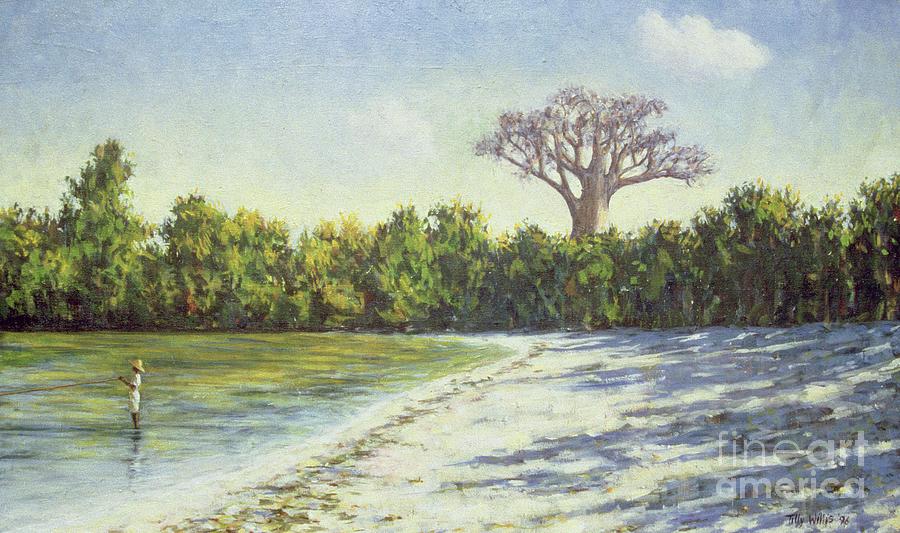 Fishing In Africa, 1996 Painting by Tilly Willis