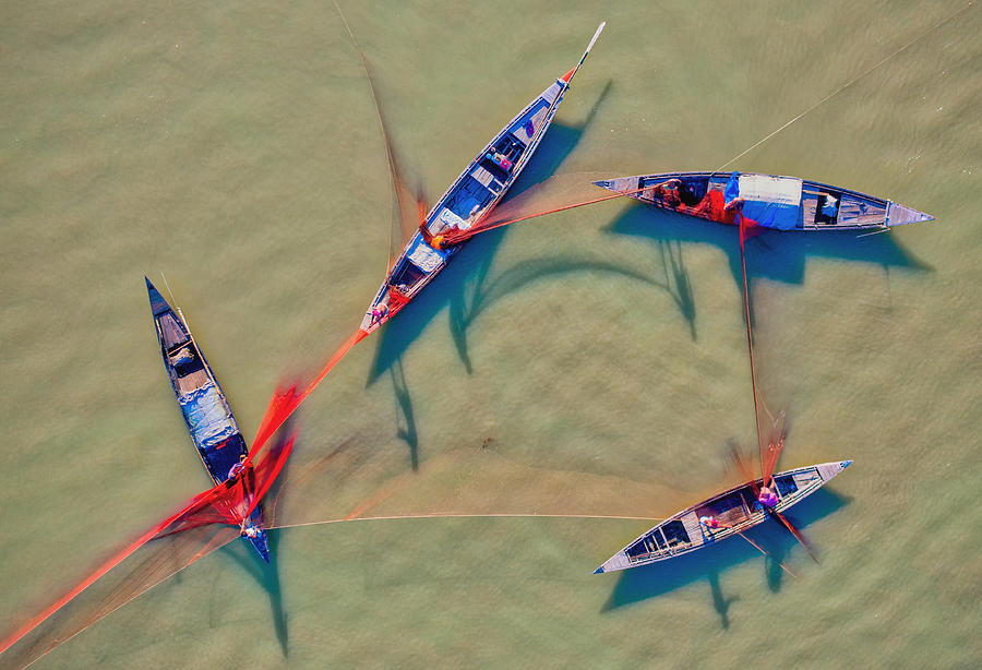 Boat Photograph - Fishing In Style by Sikder Mesbahuddin Ahmed