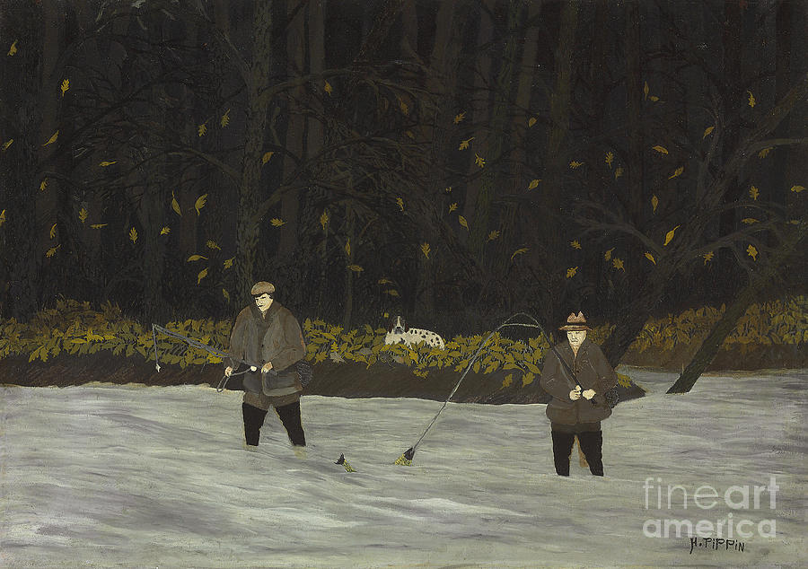 Fishing In The Brandywine: Early Fall, 1932 Painting by Horace Pippin