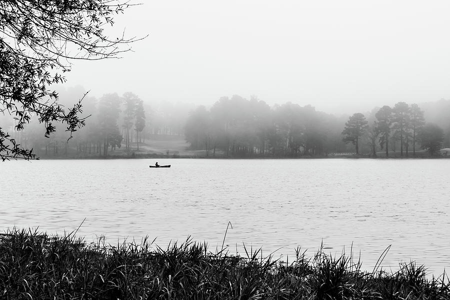Fishing in the Fog Photograph by James L Bartlett