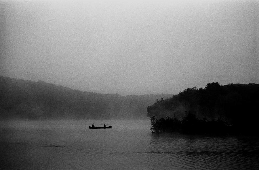 Fishing On A Foggy Lake Photograph by I C Rapoport