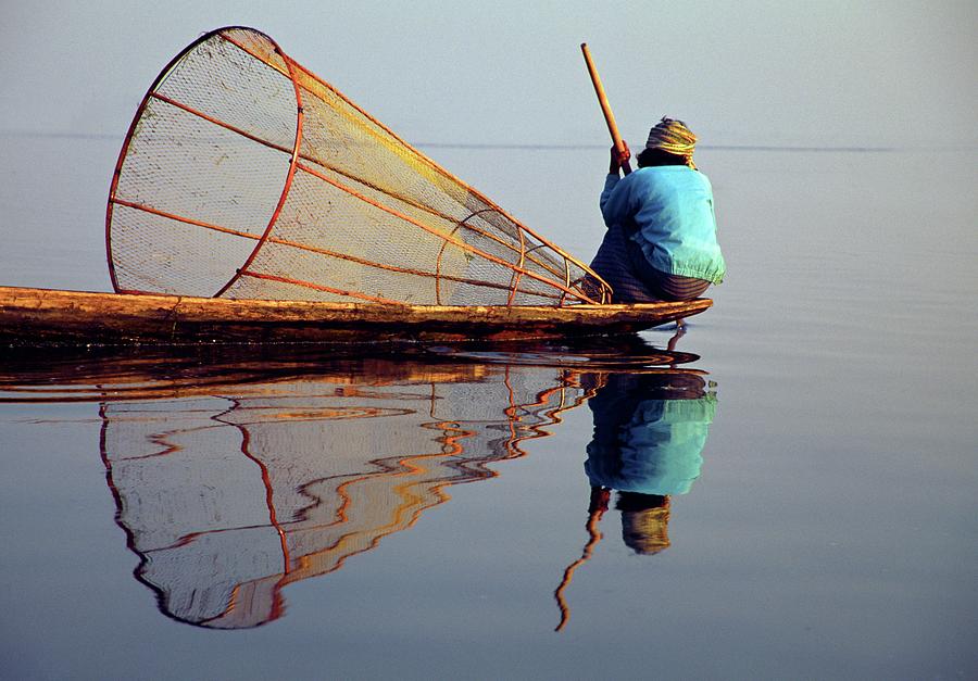 Fishing On Inle Photograph by Trevor Cole Alternative Visions Photography