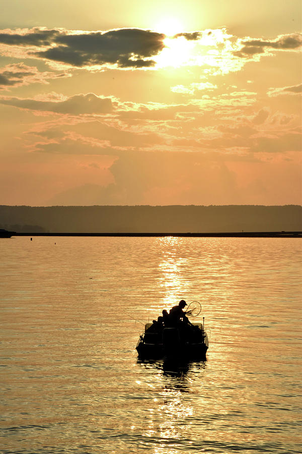 Sunset Photograph - Fishing On Lake Guntersville 17 3 by Robert Michaud