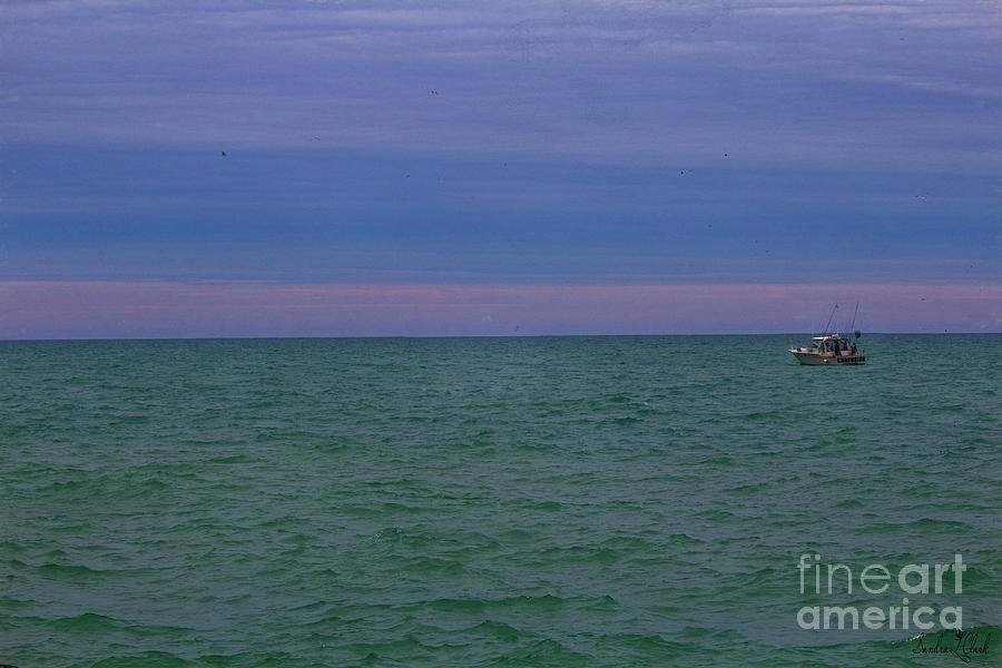 Fishing on Lake Michigan Photograph by Sandra Clark