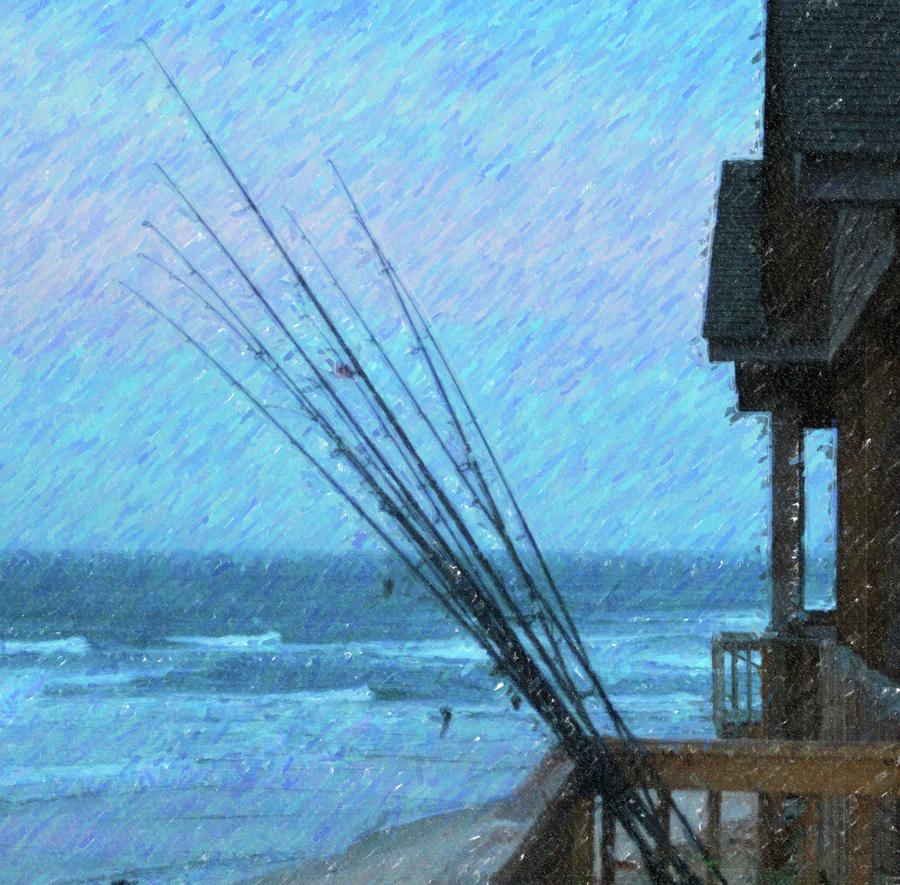 https://images.fineartamerica.com/images/artworkimages/mediumlarge/2/fishing-poles-and-buxton-beach-2-cathy-lindsey.jpg