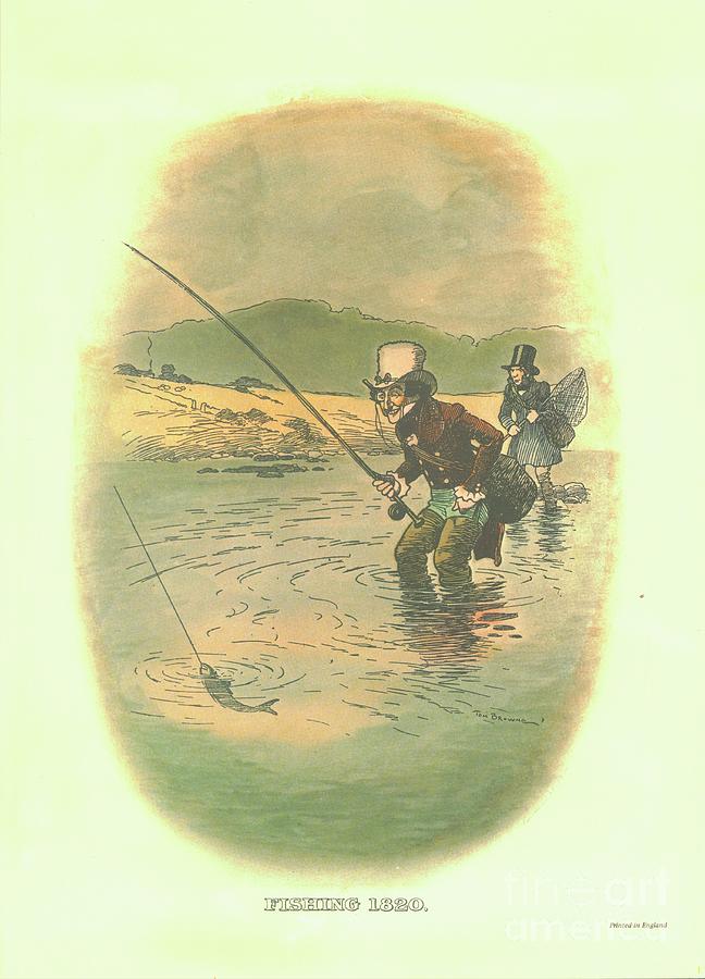 Fishing Drawing by Print Collector