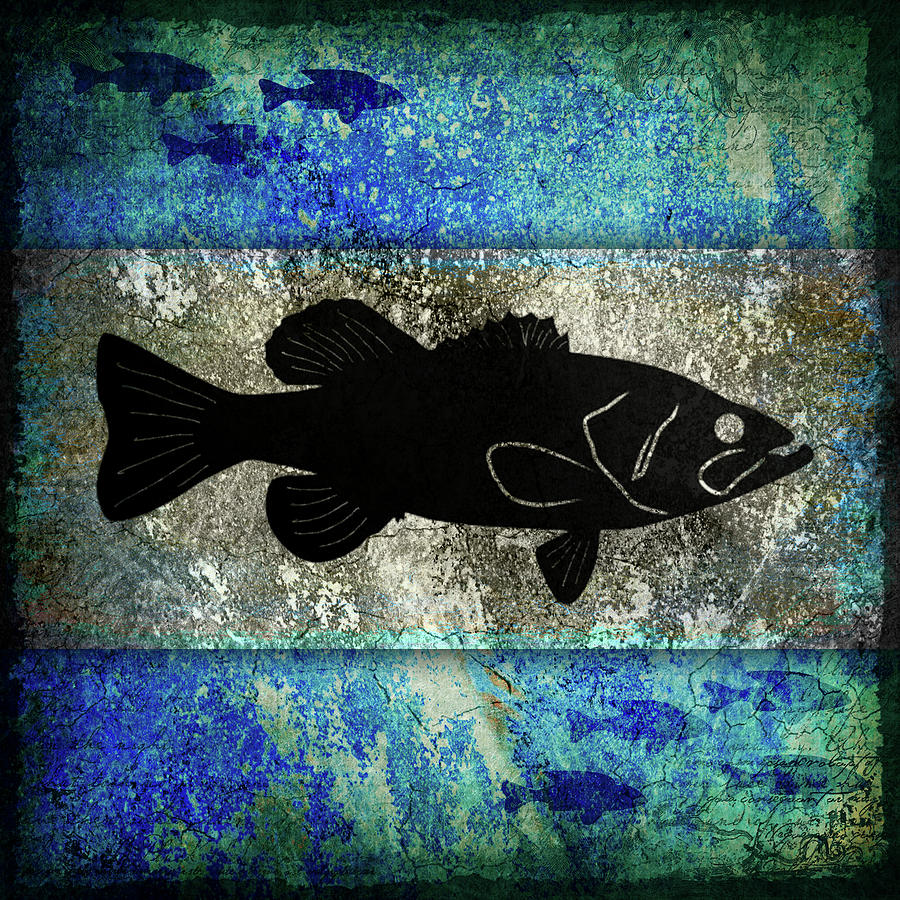 Bass Mixed Media - Fishing Rules Bass by Lightboxjournal