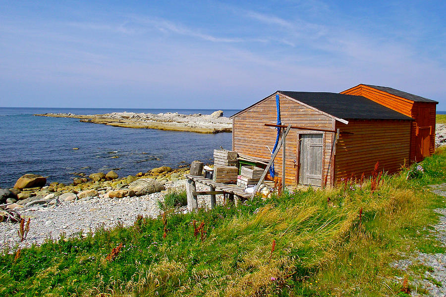 Fishing Sheds at Broom Point in Gros Morne National Park, Newfoundland,  Canada by Ruth Hager