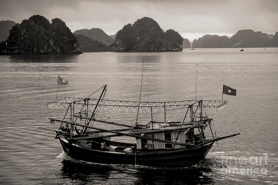Fishing Trolley Vietnam Photograph by Chuck Kuhn