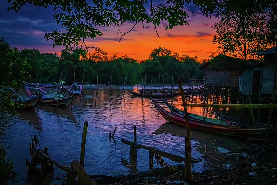 Fishing Village At Sunrise Photograph