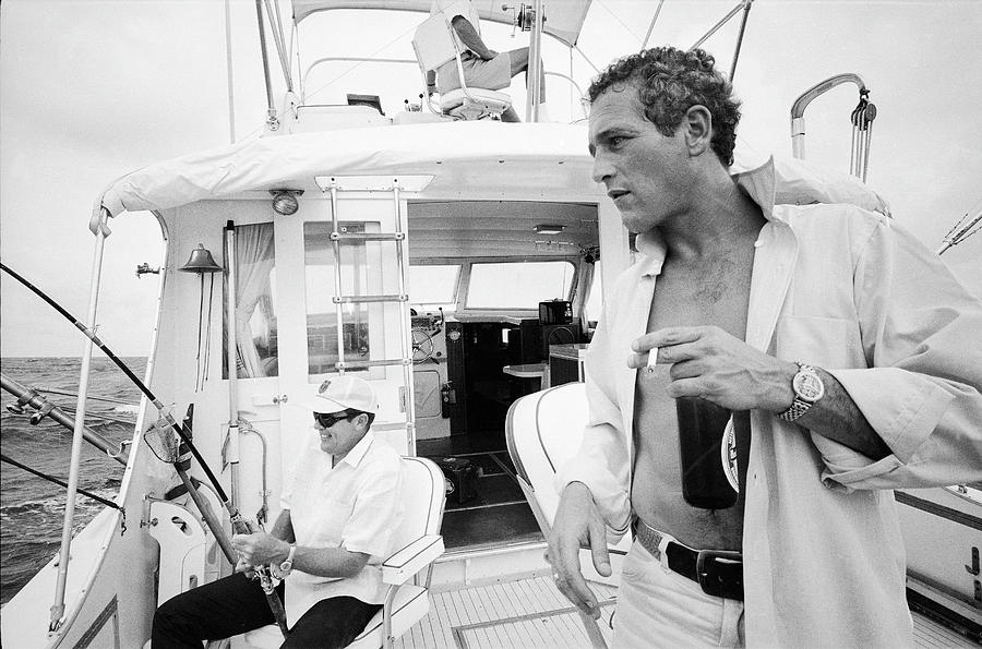 Fishing With Paul Newman Photograph by Mark Kauffman Fishing With Paul Newman Photograph by Mark Kauffman