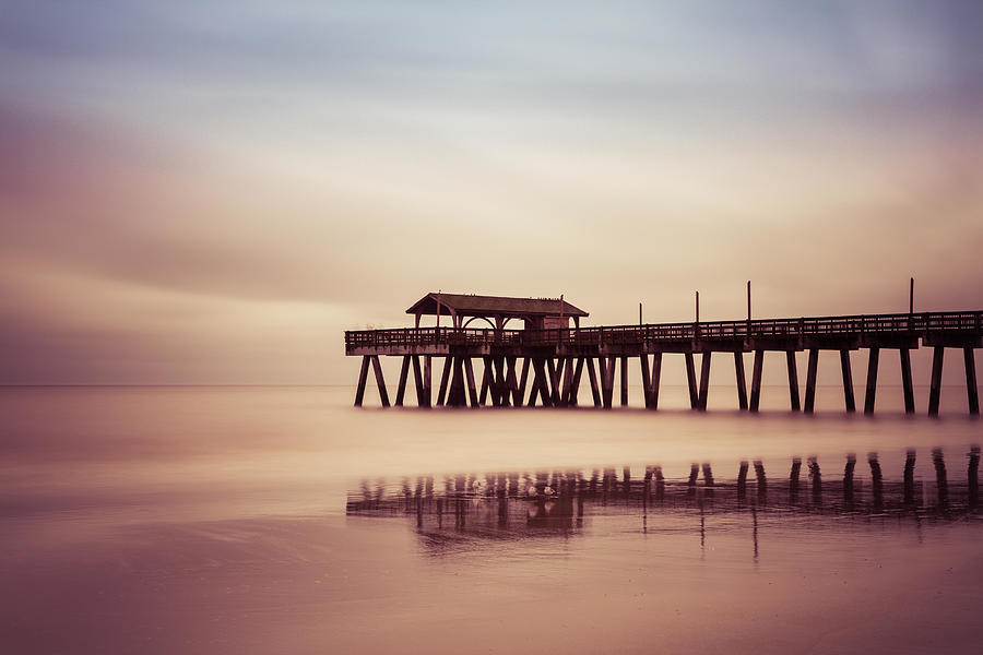Fishing Wooden Pier At Folly Beach Photograph by Cavan Images