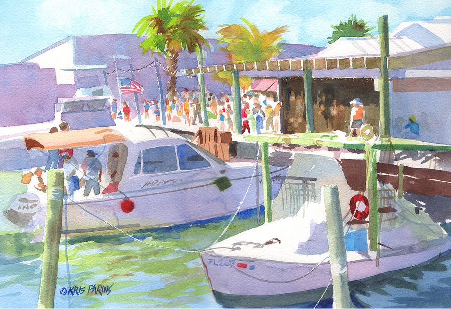Fishtown Festival Painting by Kris Parins