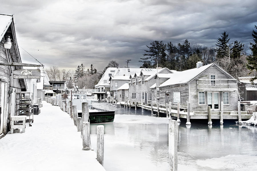 Fishtown Michigan in February Photograph by Evie Carrier