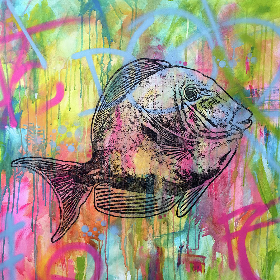 Animal Mixed Media - Fishy Spray by Dean Russo