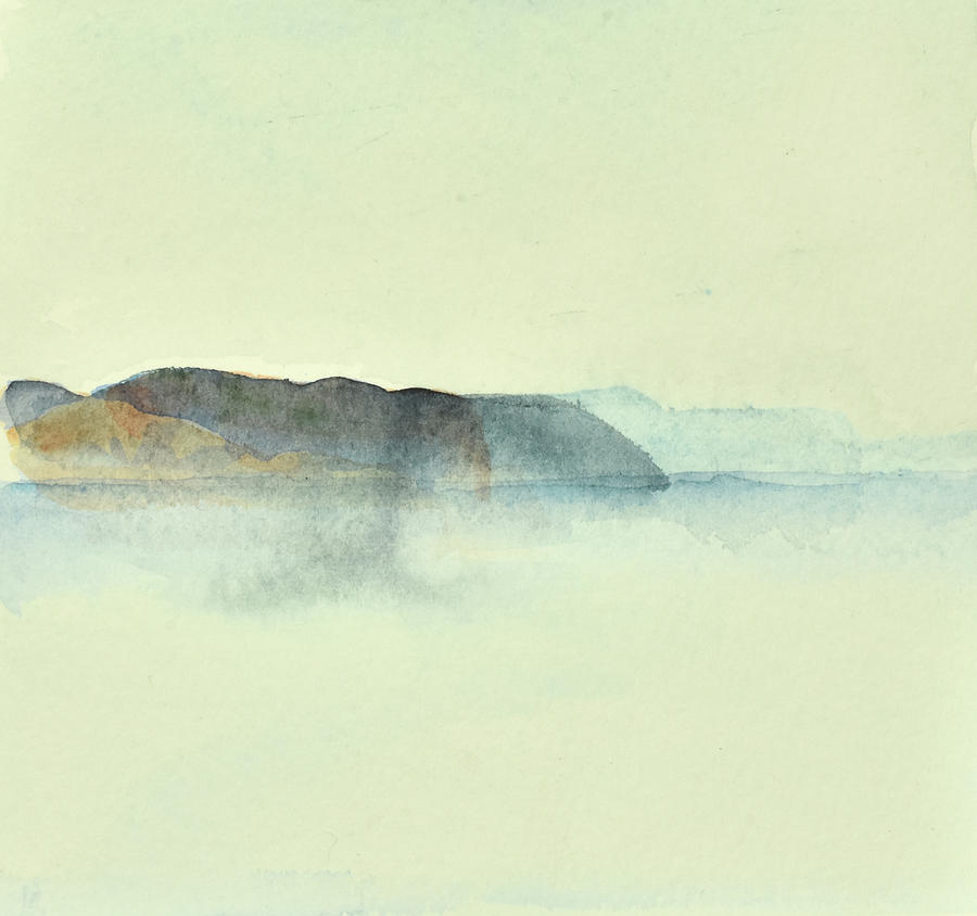 Sweden Painting - Fishing in morning haze 2 Fiske i morgondis 2_ 76x73cm by Marica Ohlsson Sweden Painting - Fishing in morning haze 2 Fiske i morgondis 2_ 76x73cm by Marica Ohlsson