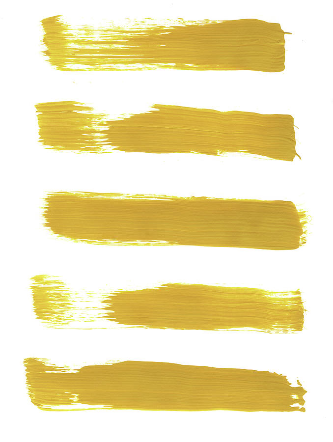 Five Mustard Yellow Painted Strokes Photograph by Kevinruss