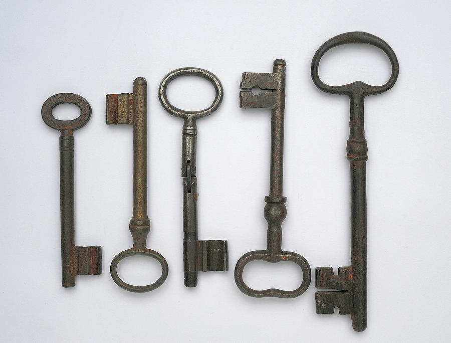 Five Old  Keys Photograph by Werner Schnell