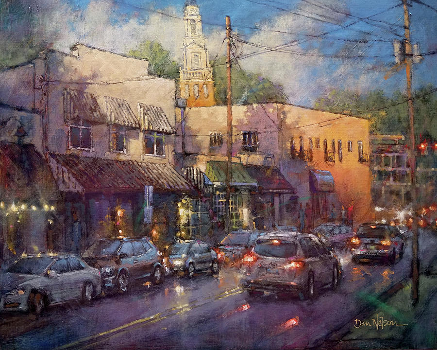 Five Points Gold Painting by Dan Nelson