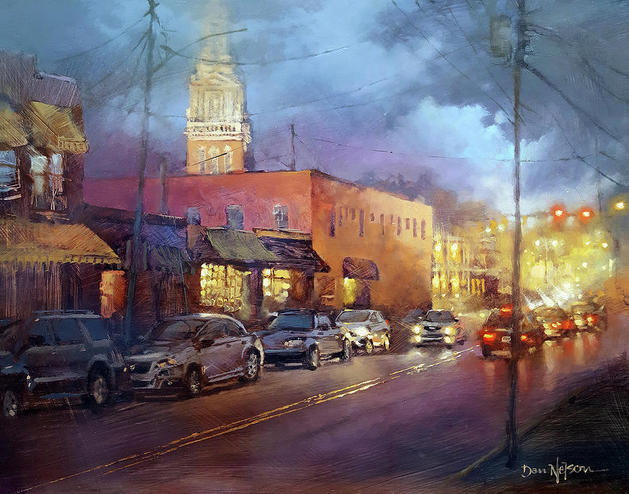 Five Points Twilight Painting by Dan Nelson