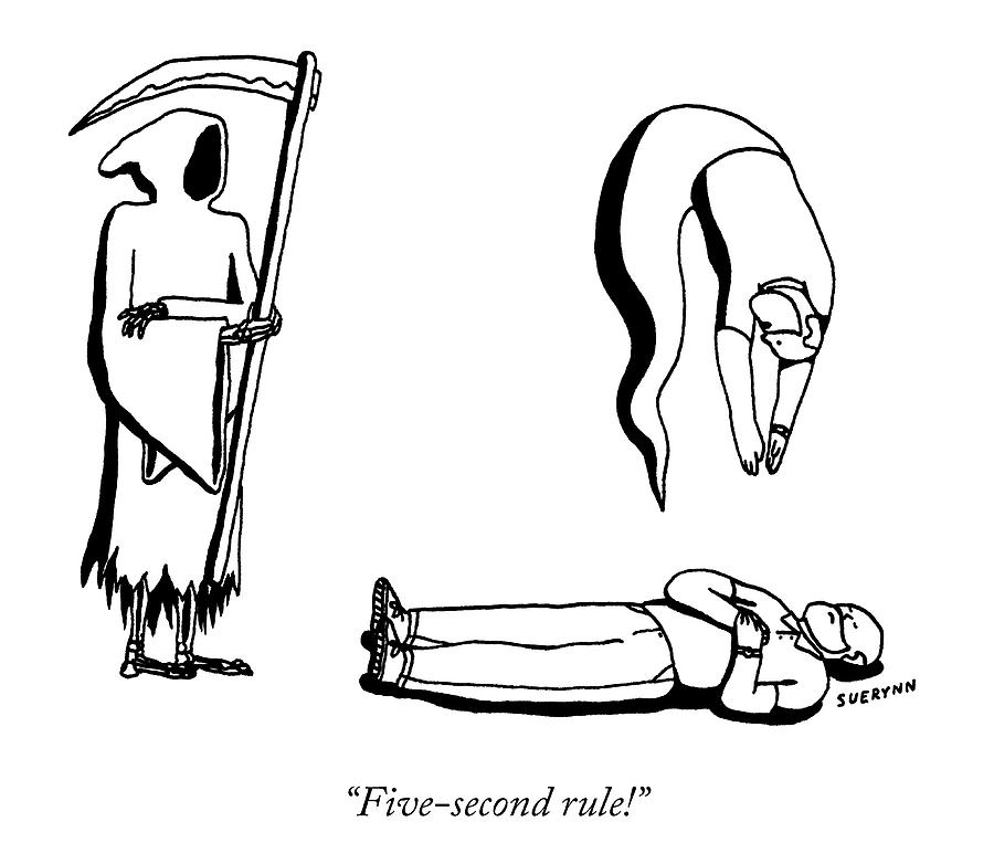 Five Second Rule Drawing by Suerynn Lee