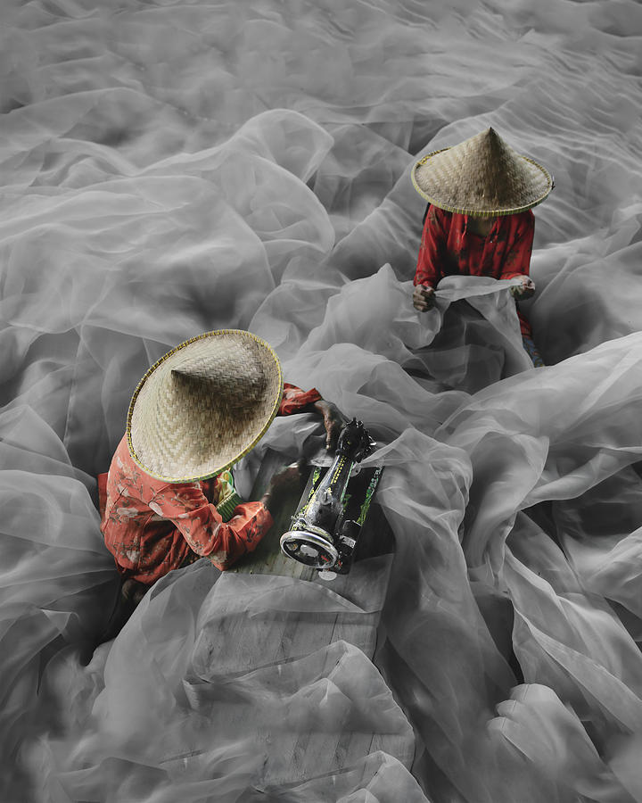 Fixing The Nets Photograph by Gatot Herliyanto