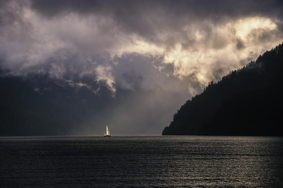 Landscape Photograph - Fjord Light by Jie Jin
