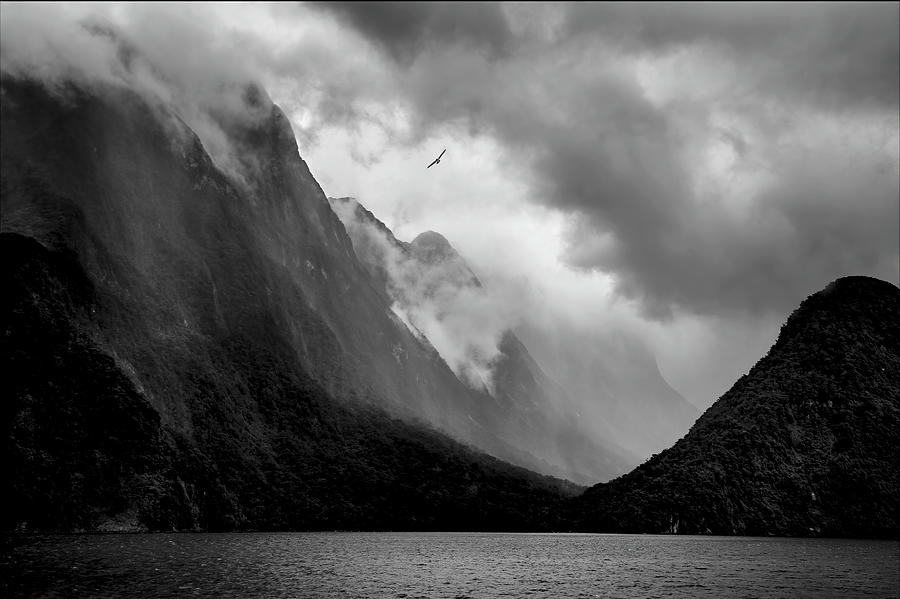 Abstract Photograph - Fjord Storm by Jie Jin