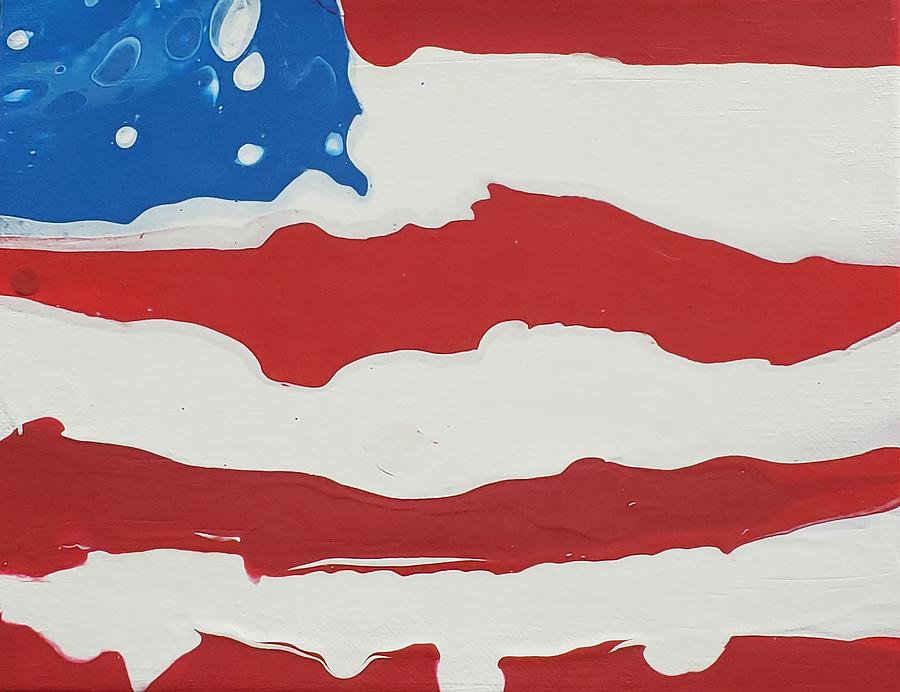 Flag Painting by Michelle Stevens