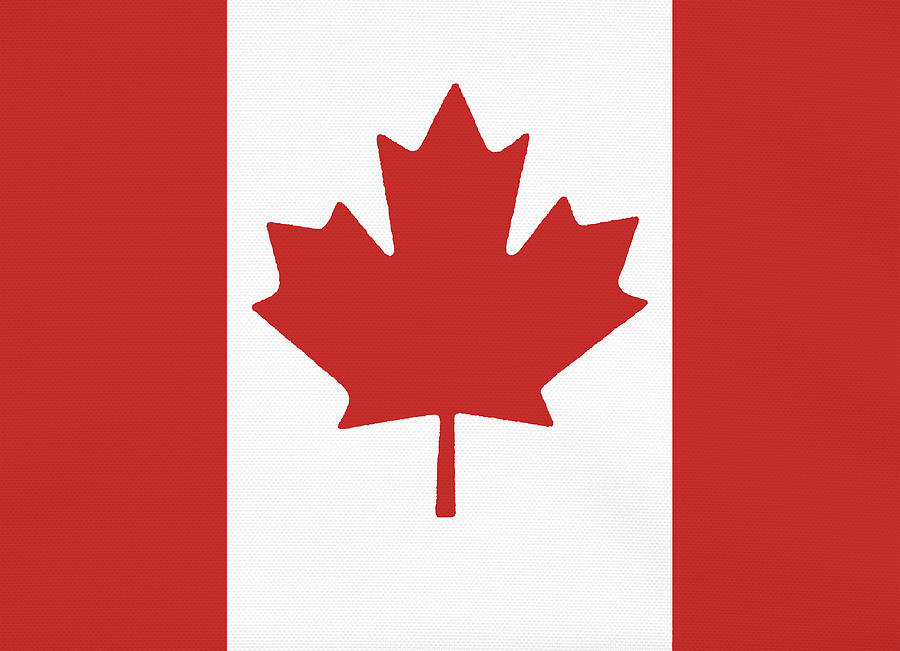 Flag Of Canada, Full Frame by Jim Ballard