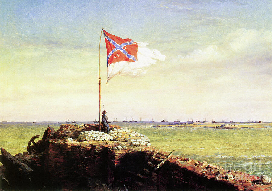 1863 Painting - Flag of Fort Sumter by Conrad Wise Chapman