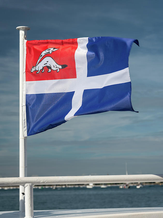Flag Of The City Of Saint Malo Photograph