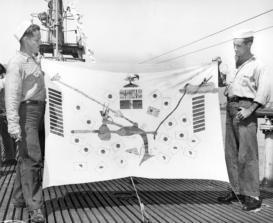 Flag of the USS Gar Painting by Unknown